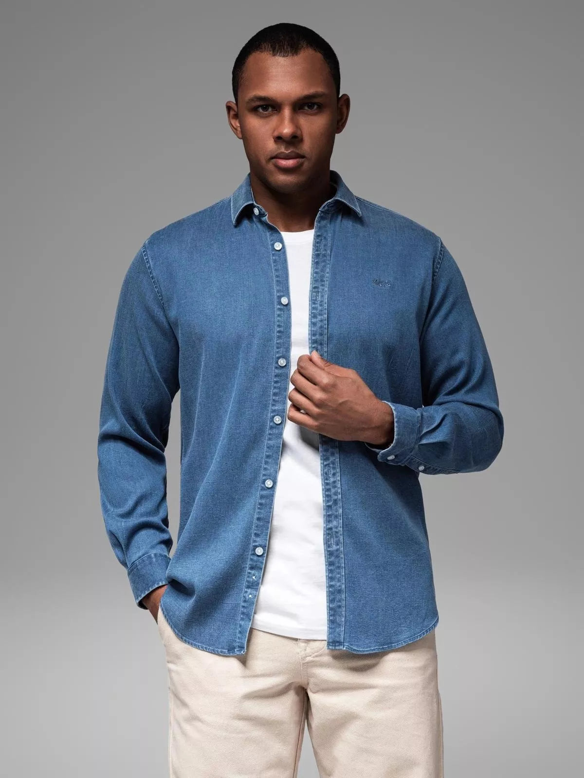 Men's denim blue shirt Mant