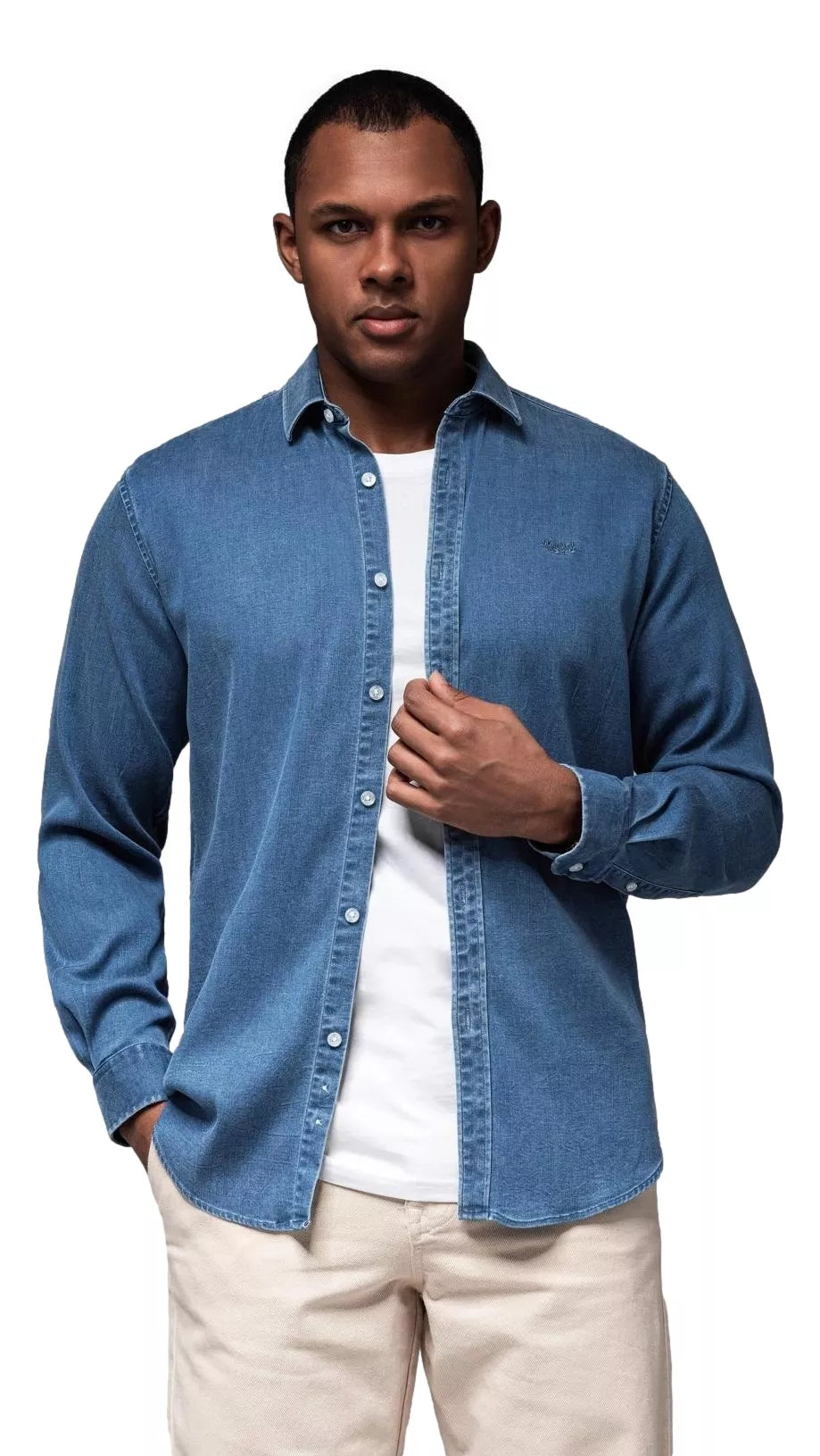 Men's denim blue shirt Mant