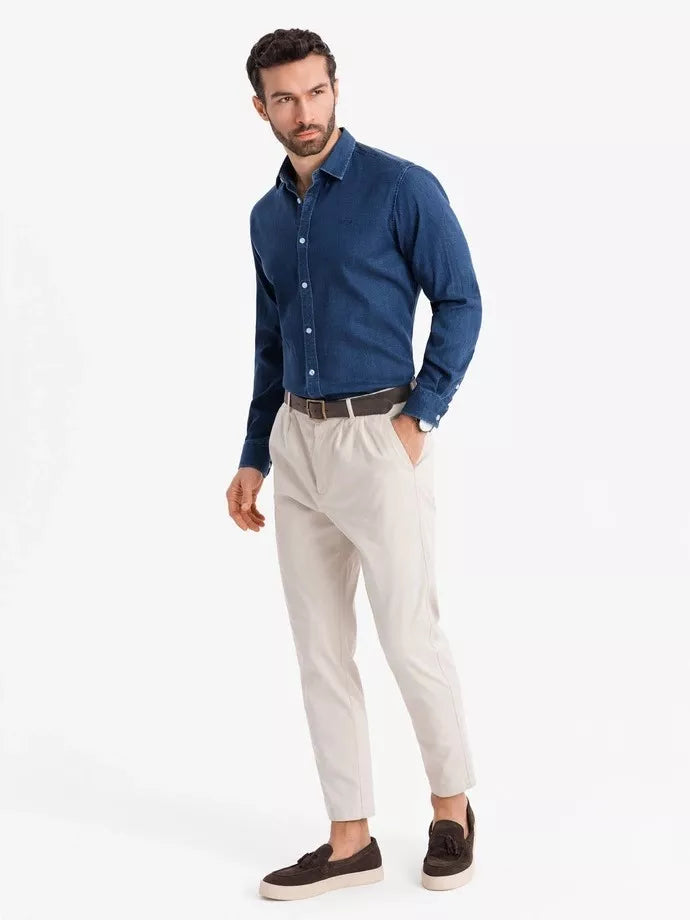 Men's denim dark blue shirt Mant