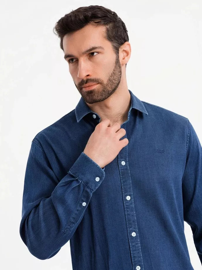 Men's denim dark blue shirt Mant