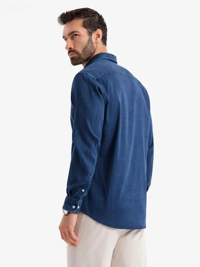 Men's denim dark blue shirt Mant