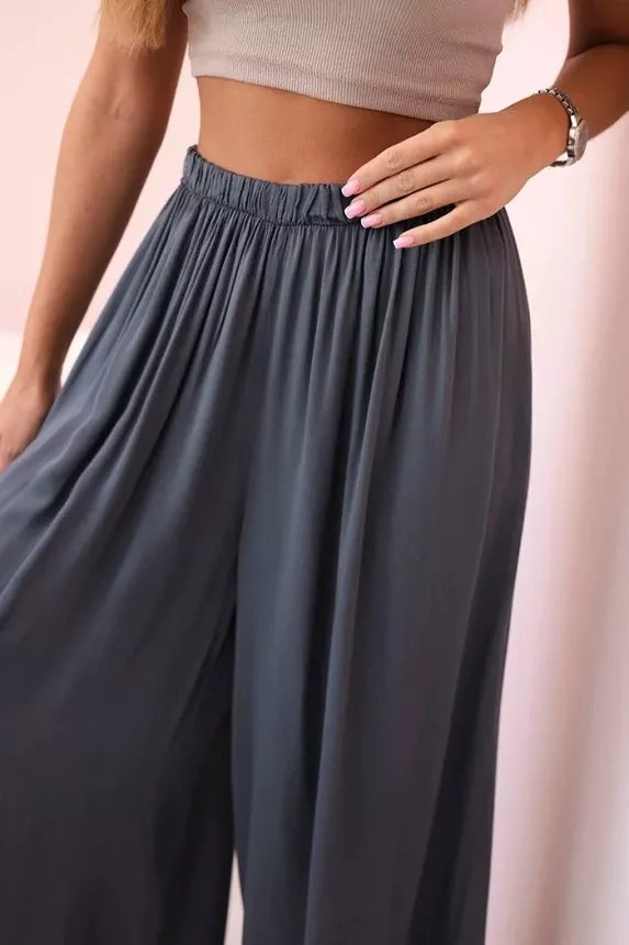 Women's wide-leg blue trousers Andi