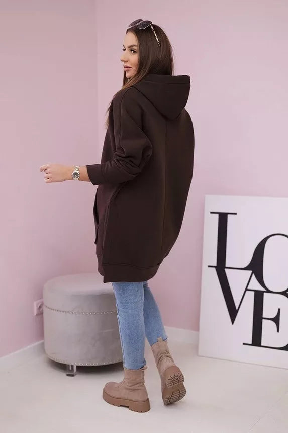 Women's brown hoodie Wine