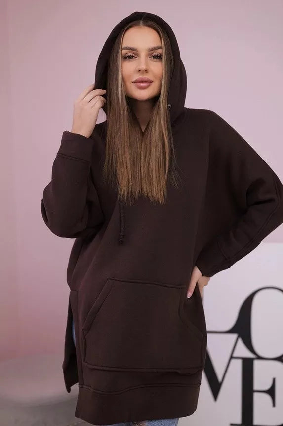 Women's brown hoodie Wine