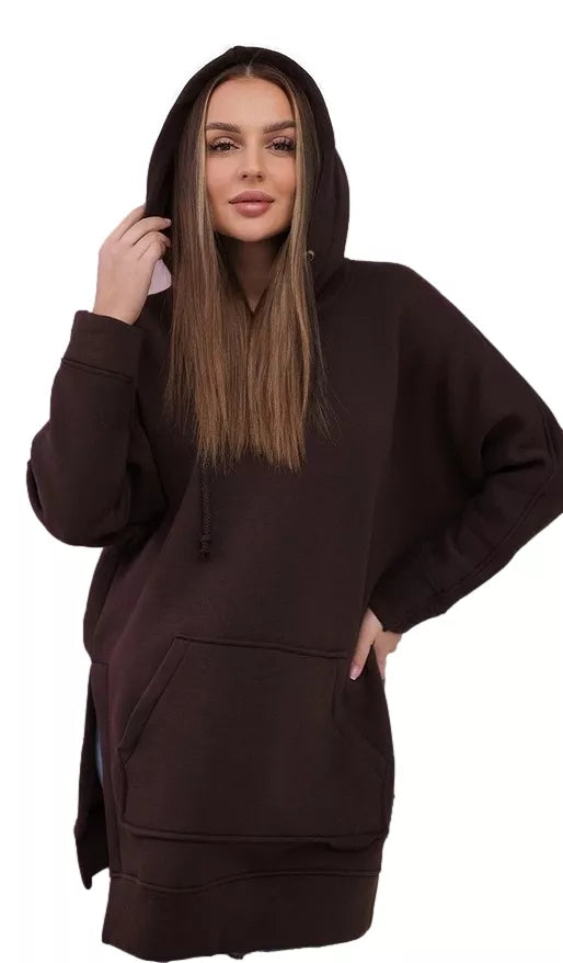 Women's brown hoodie Wine