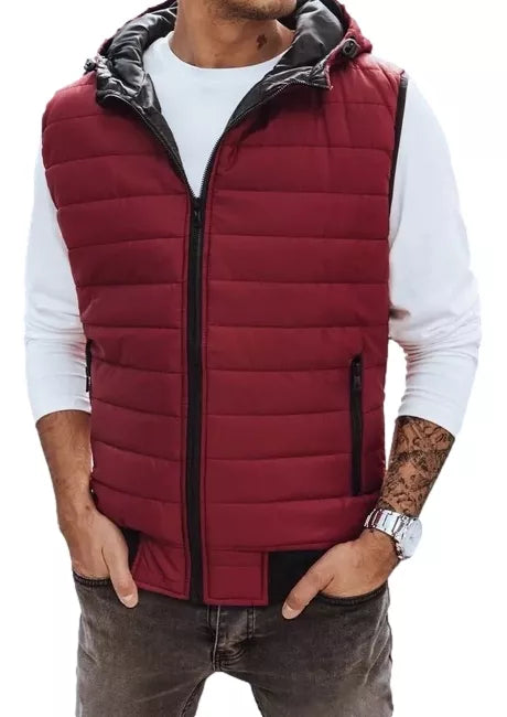 Men's burgundy vest Minel