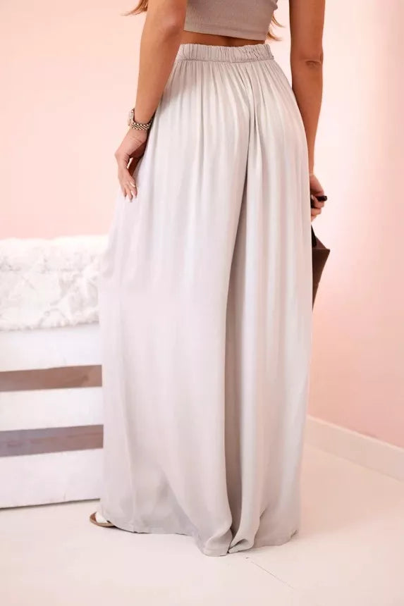 Women's wide-leg brown trousers Andi