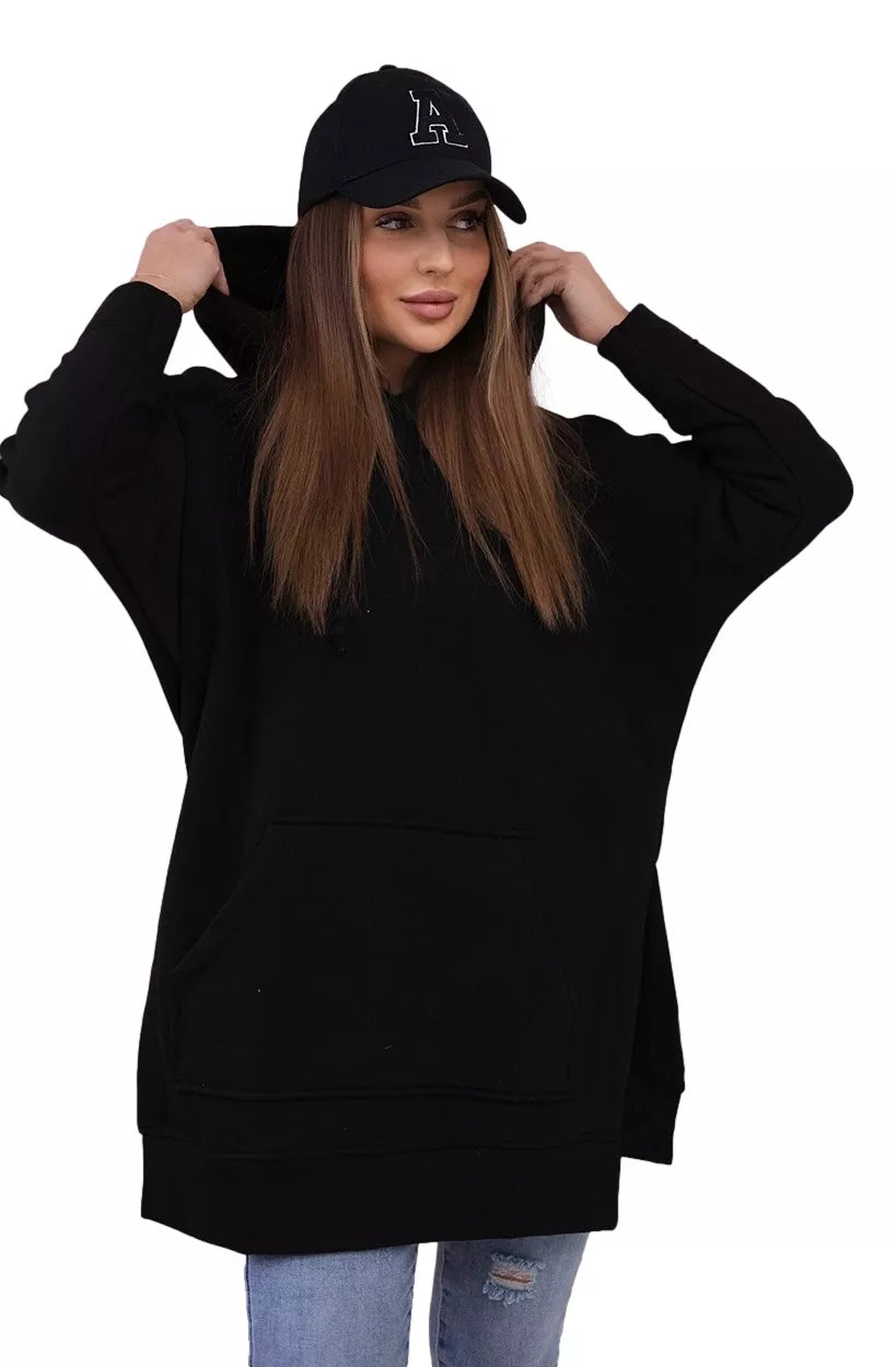 Women's black hoodie Wine