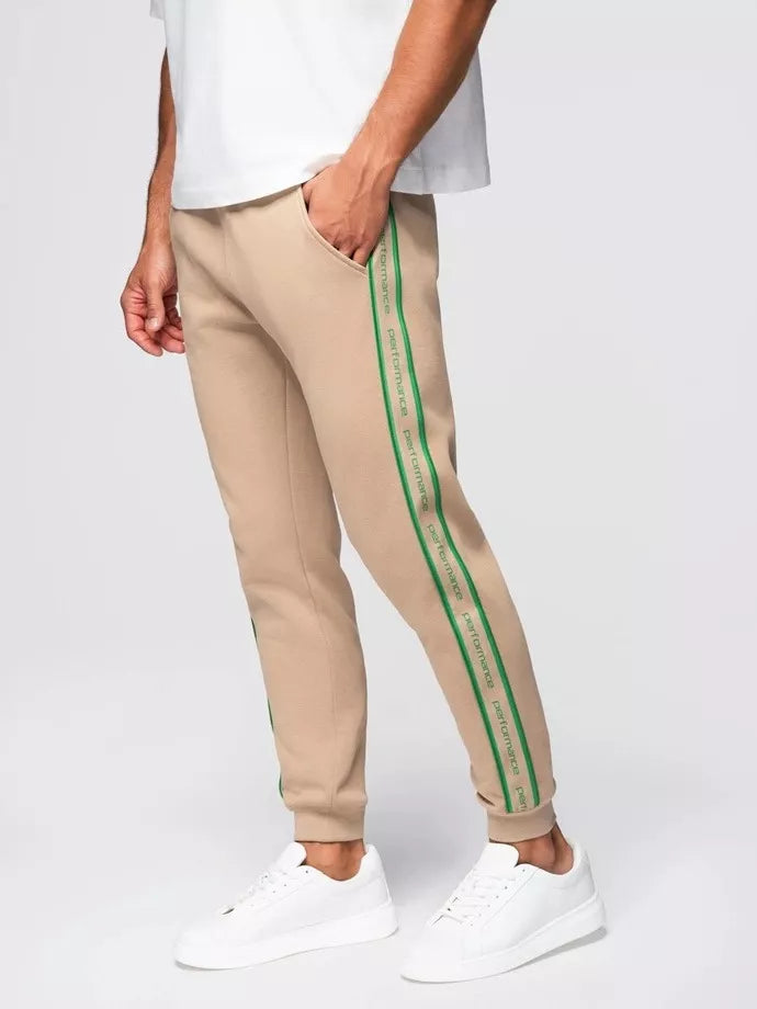 Men's light brown casual pants Performance 
