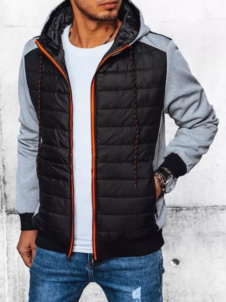 Men's gray jacket with hood Bastin