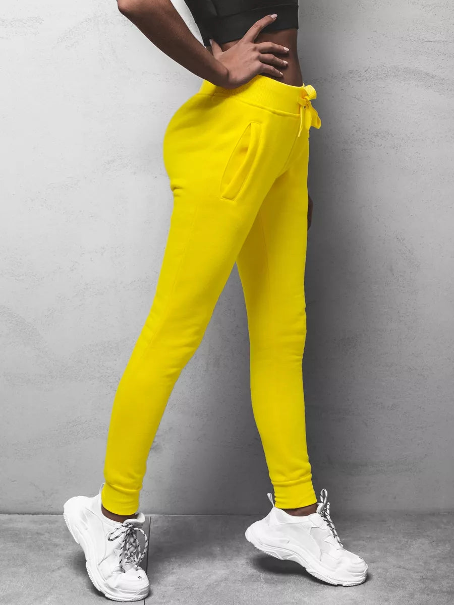 Women's yellow casual pants Flor