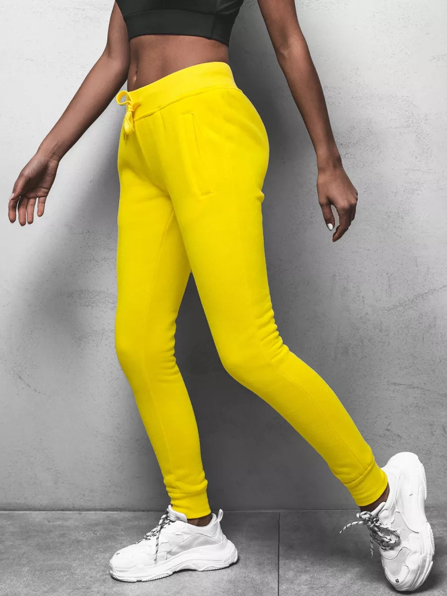 Women's yellow casual pants Flor