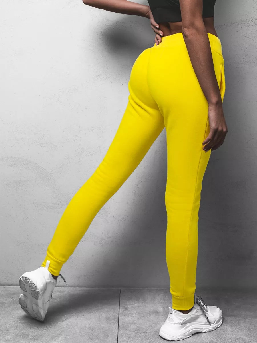 Women's yellow casual pants Flor