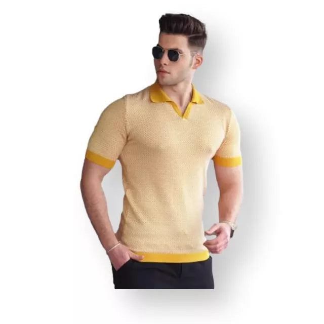 Men's yellow/white Hippie T-shirt