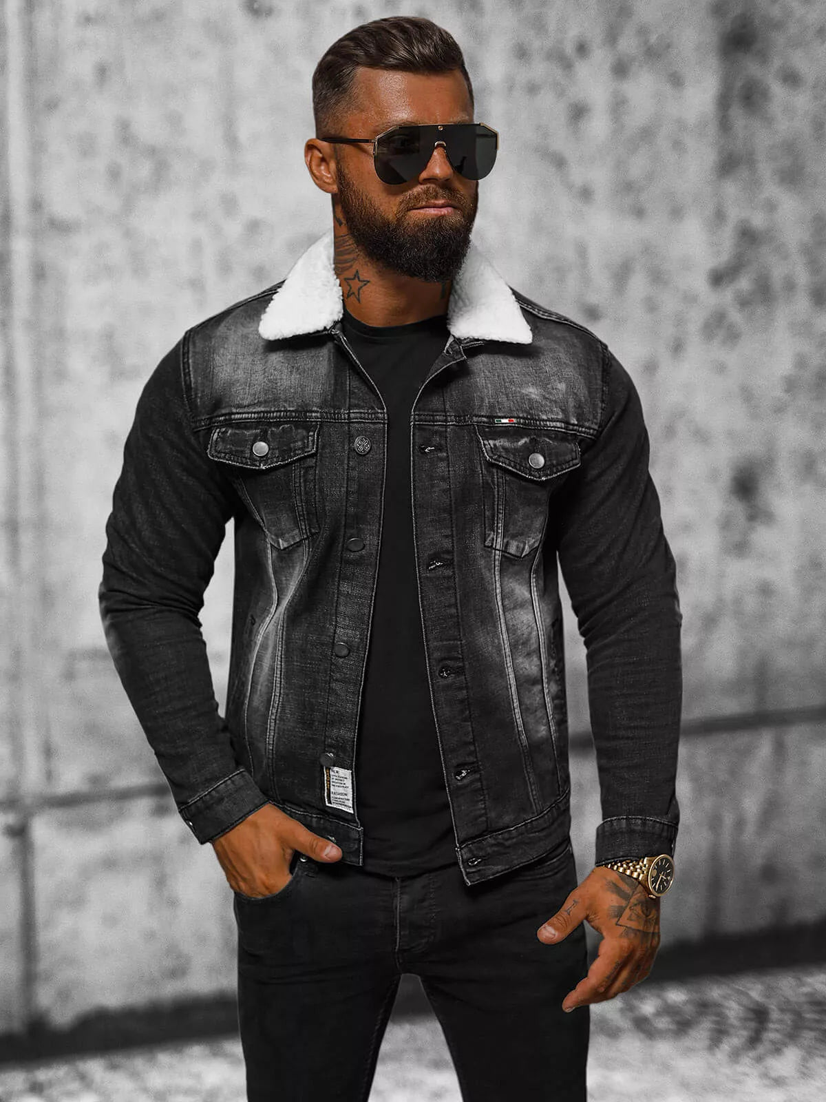 Denim jacket black Gober