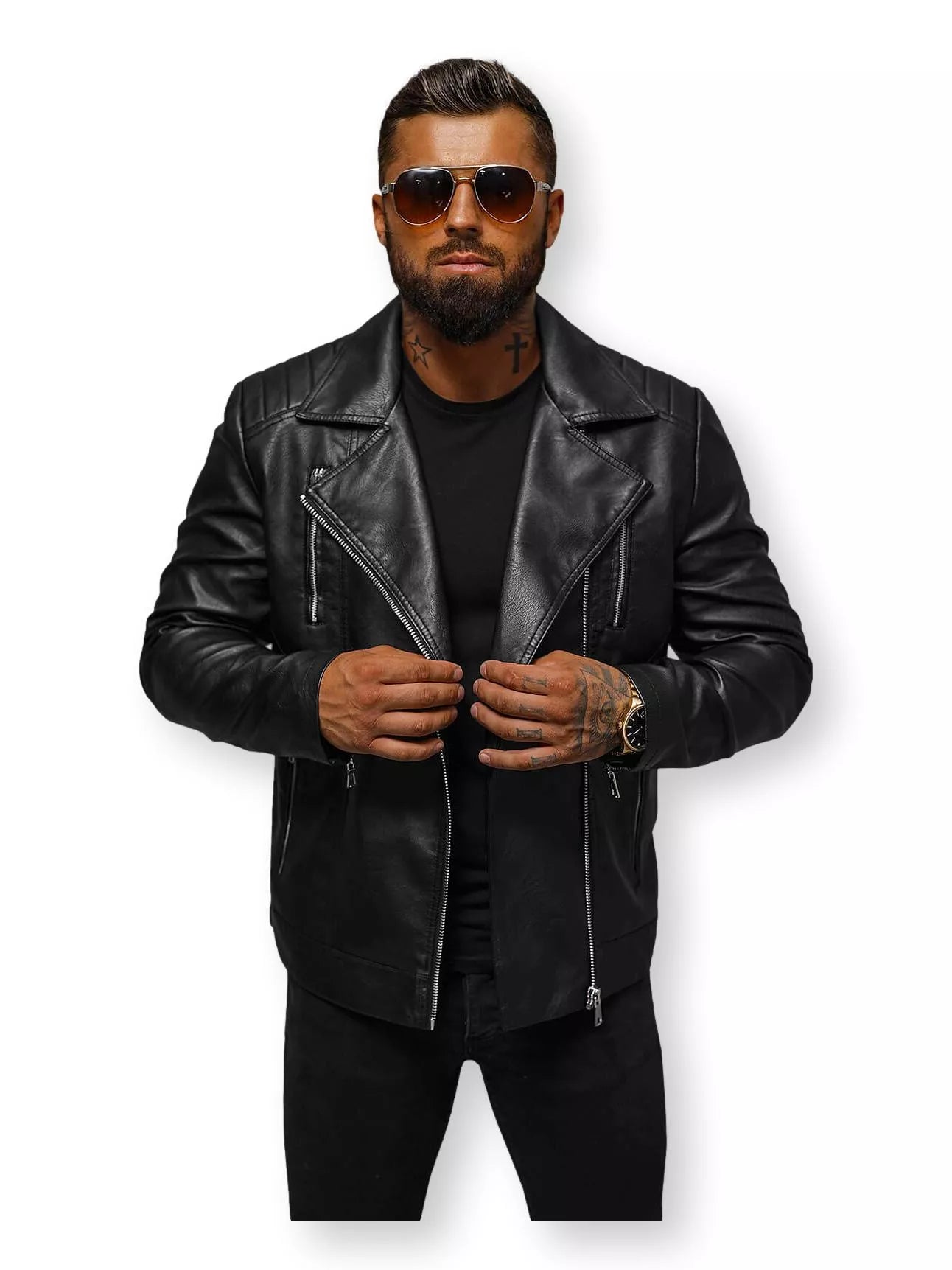 Barber eco-leather jacket