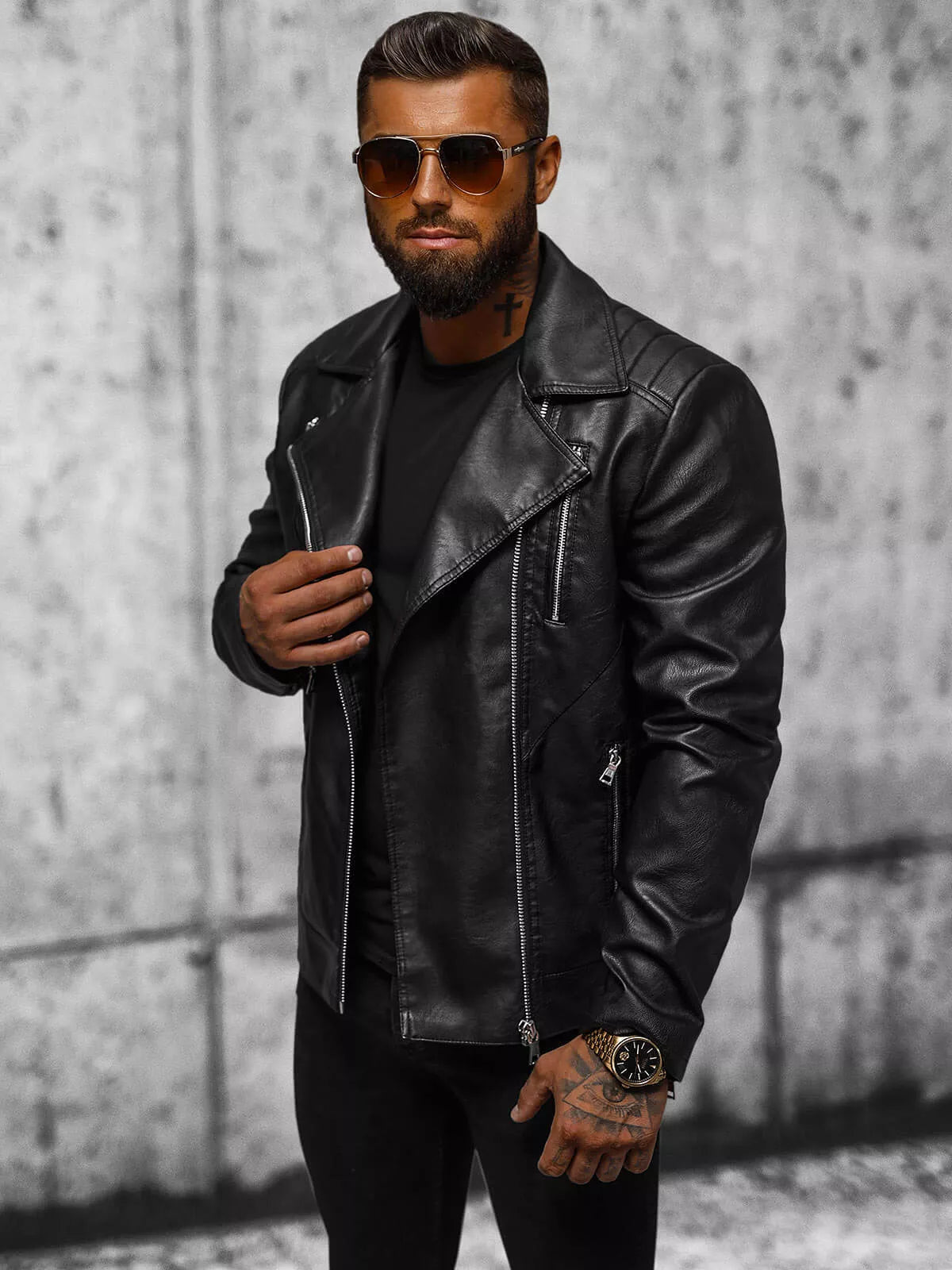 Barber eco-leather jacket