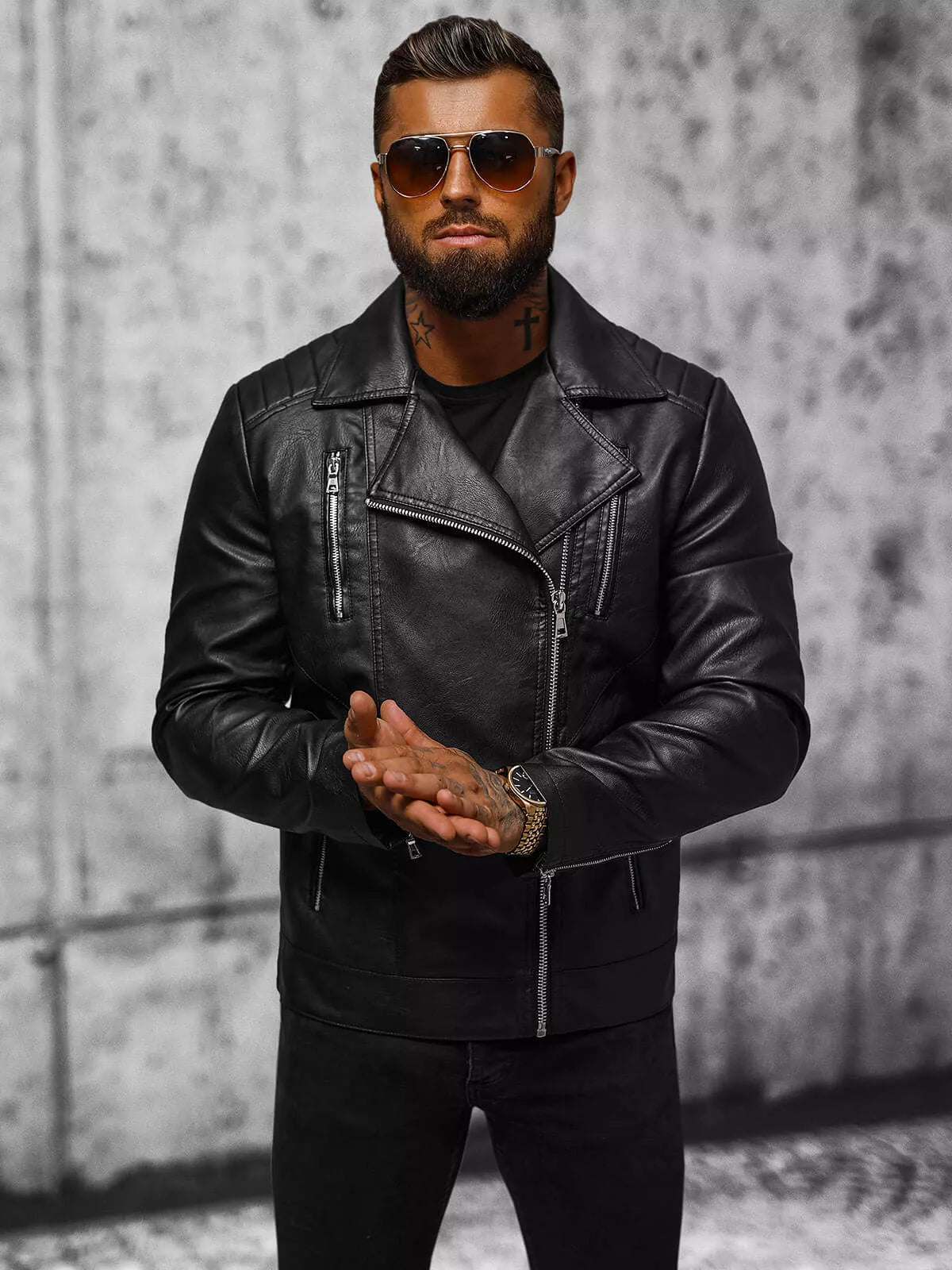 Barber eco-leather jacket