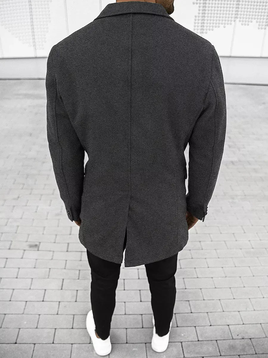 Elegant dark gray men's coat Sugal