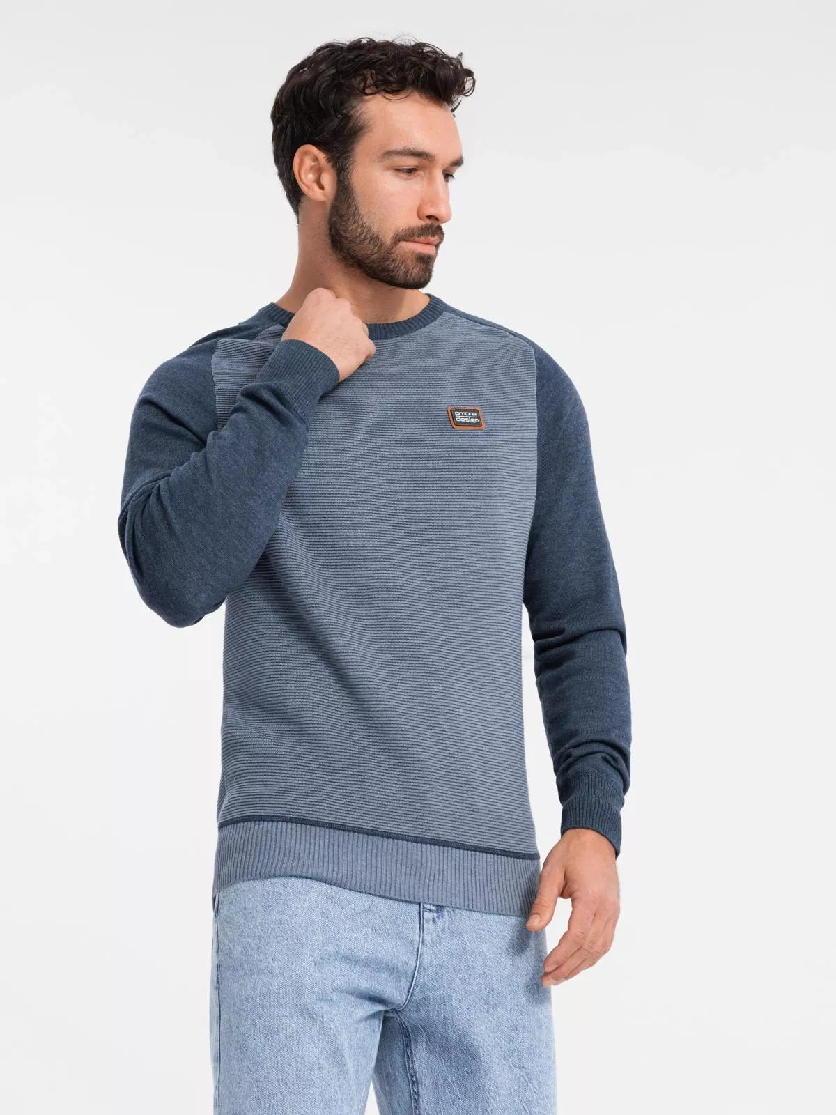 Men's dark blue sweater Rox