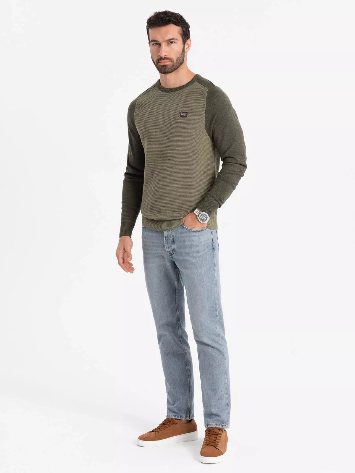 Men's khaki sweater Rox
