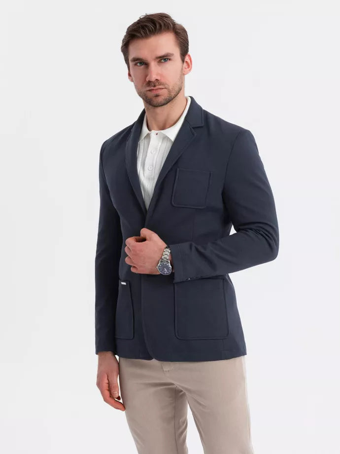 Men's navy blue jacket Azan