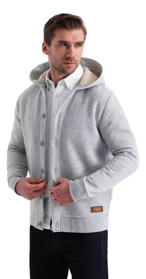 Light gray men's sweater Kasper