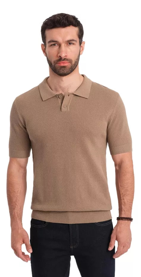 Men's brown polo shirt Swing