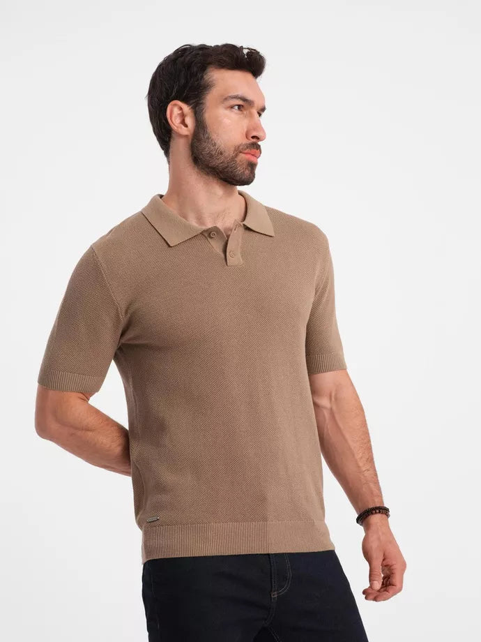 Men's brown polo shirt Swing