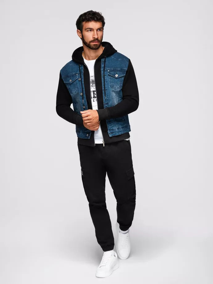 Men's dark blue denim jacket Ofen