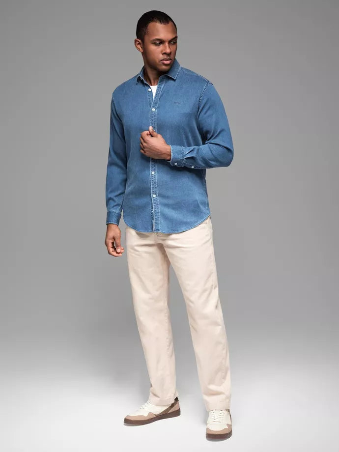Men's denim blue shirt Mant