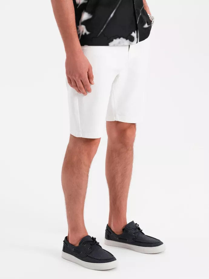 Men's white denim shorts Celtic