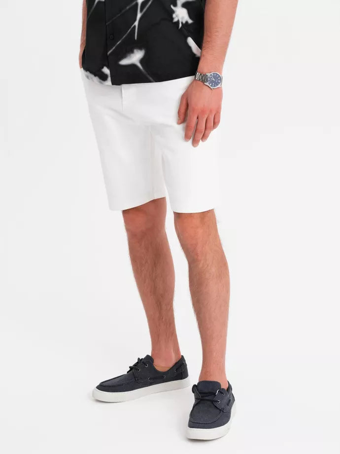 Men's white denim shorts Celtic