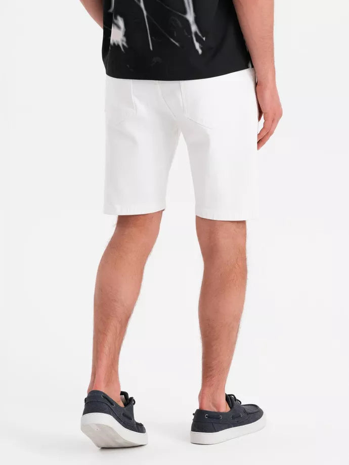 Men's white denim shorts Celtic