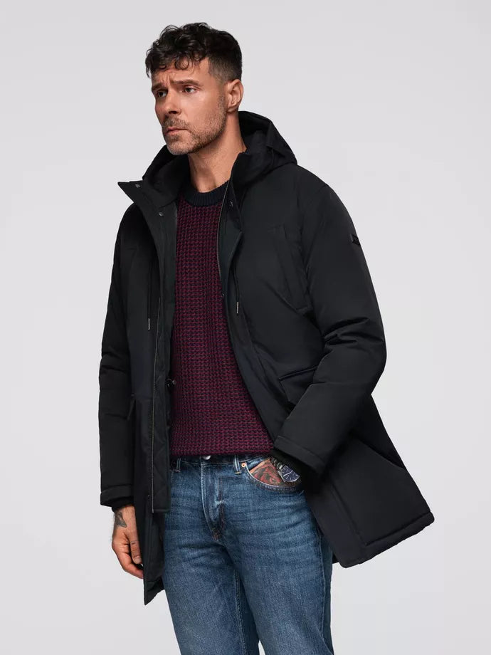 Men's long black jacket Fend