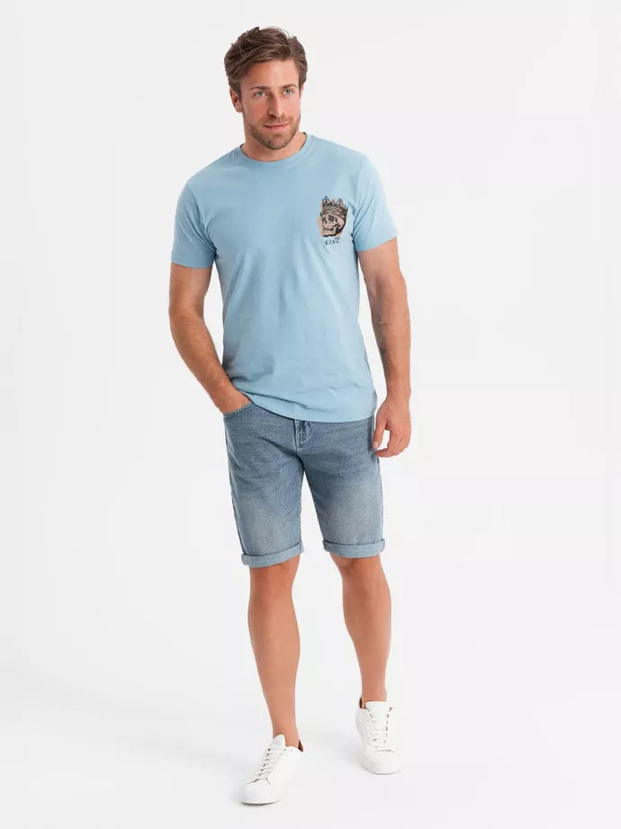 Men's light blue denim shorts Ragat