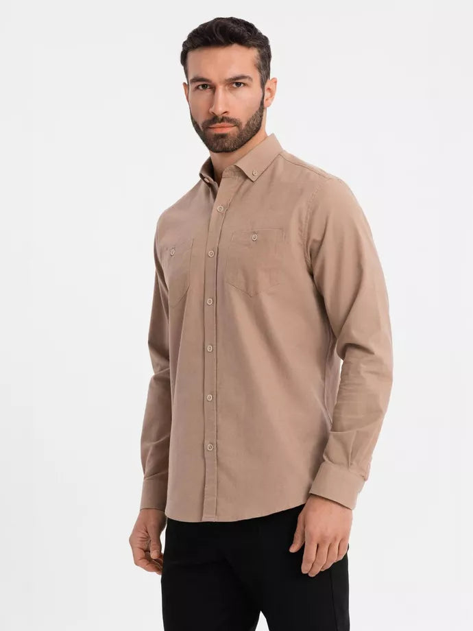 Men's light brown shirt Arlas