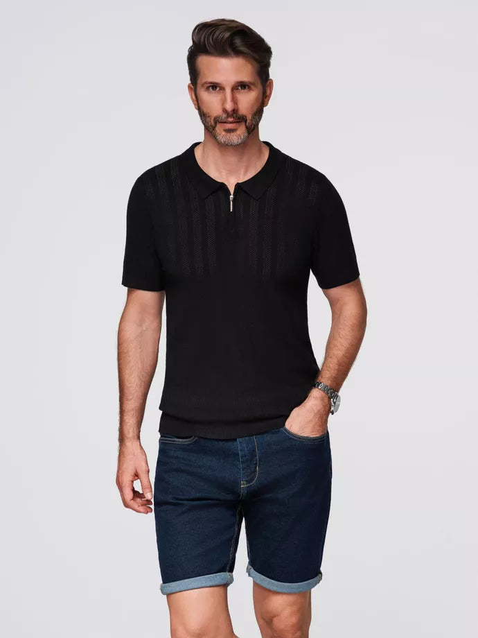 Men's black polo shirt Elegant