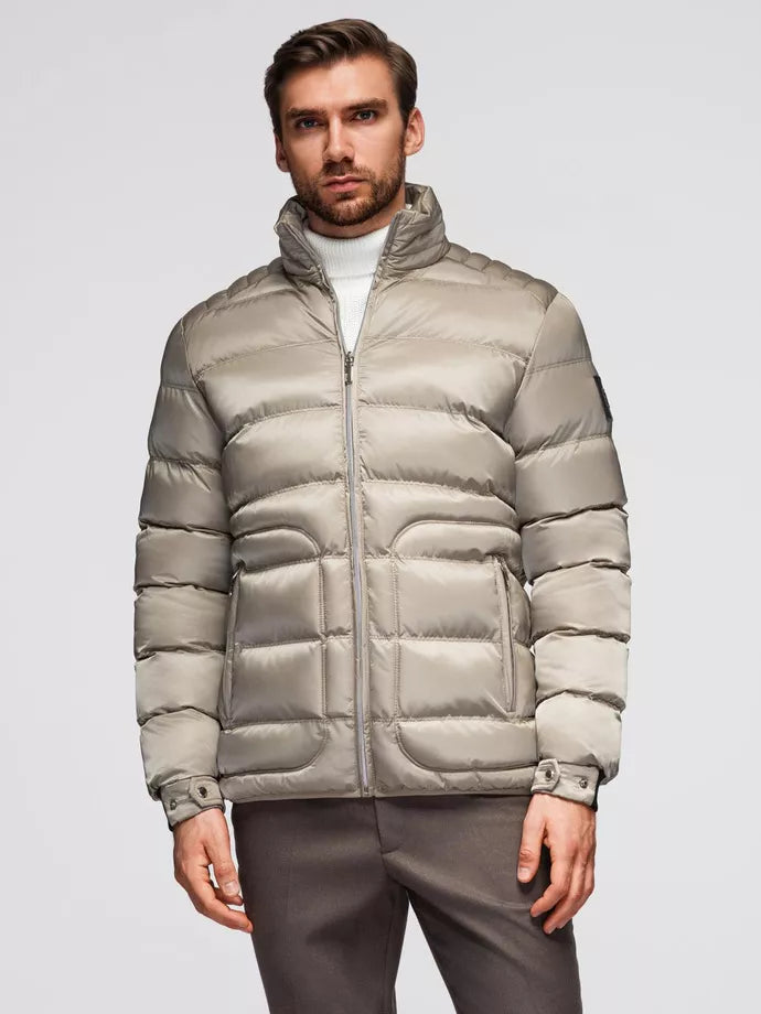 Men's quilted gray jacket Wudi