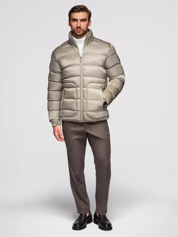 Men's quilted gray jacket Wudi