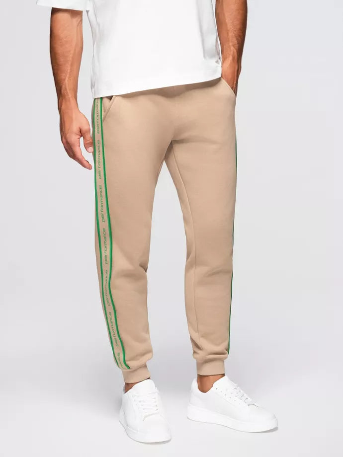 Men's light brown casual pants Performance 