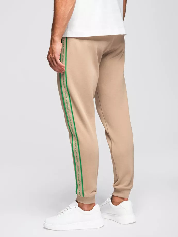Men's light brown casual pants Performance 