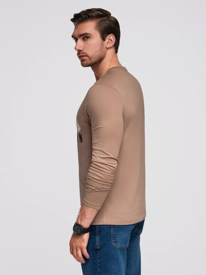 Men's brown long-sleeved shirt Nyc