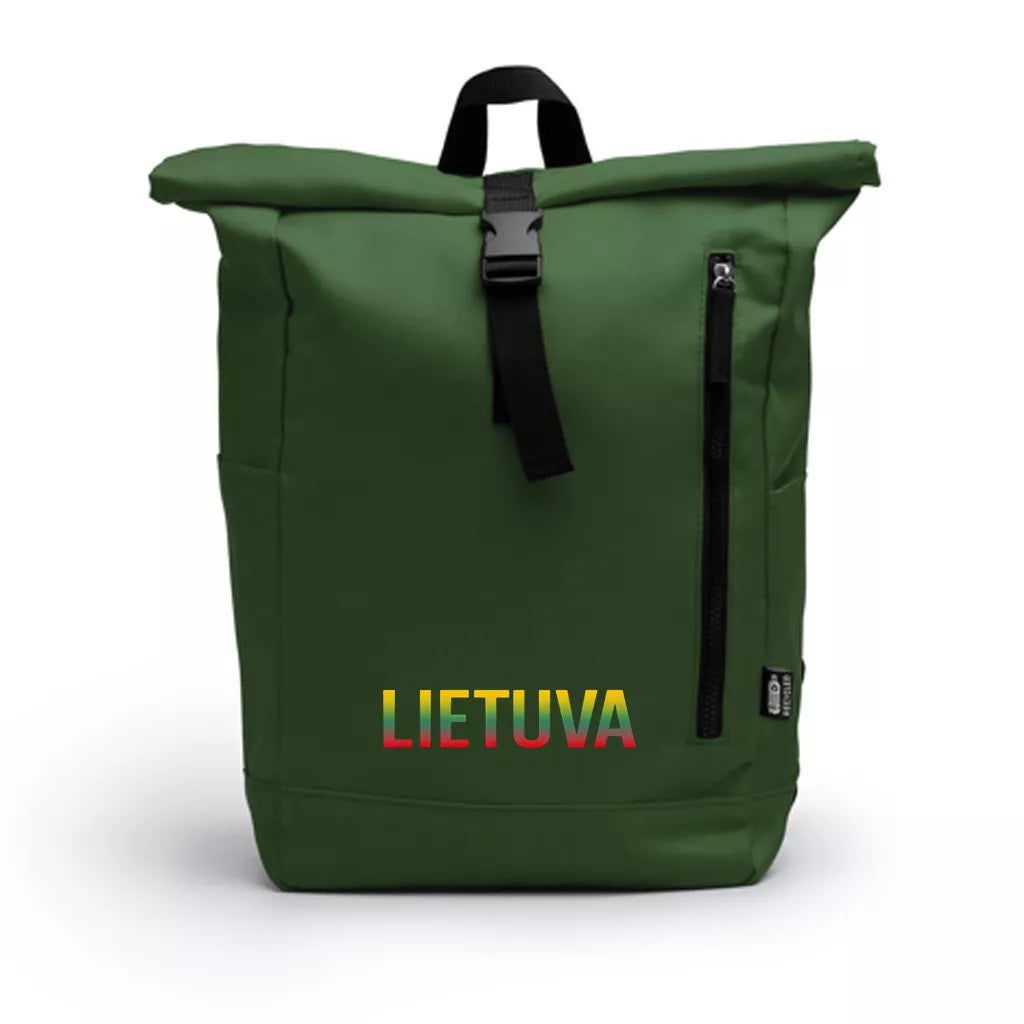 Dark green backpack Tricolor Lithuania
