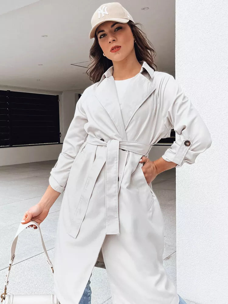 Light gray women's thin coat Binc