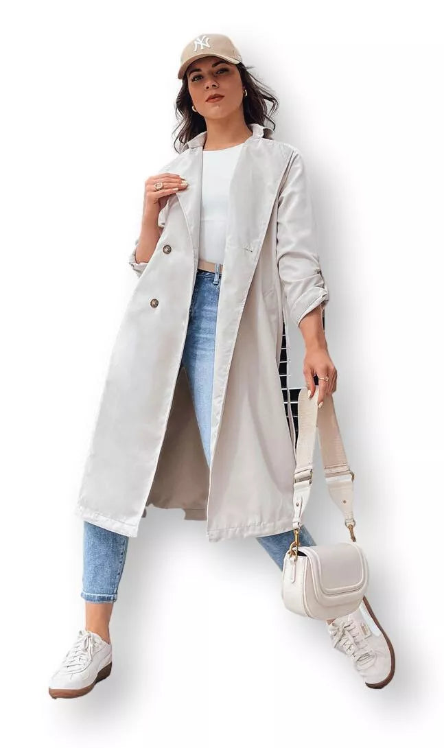 Light gray women's thin coat Binc