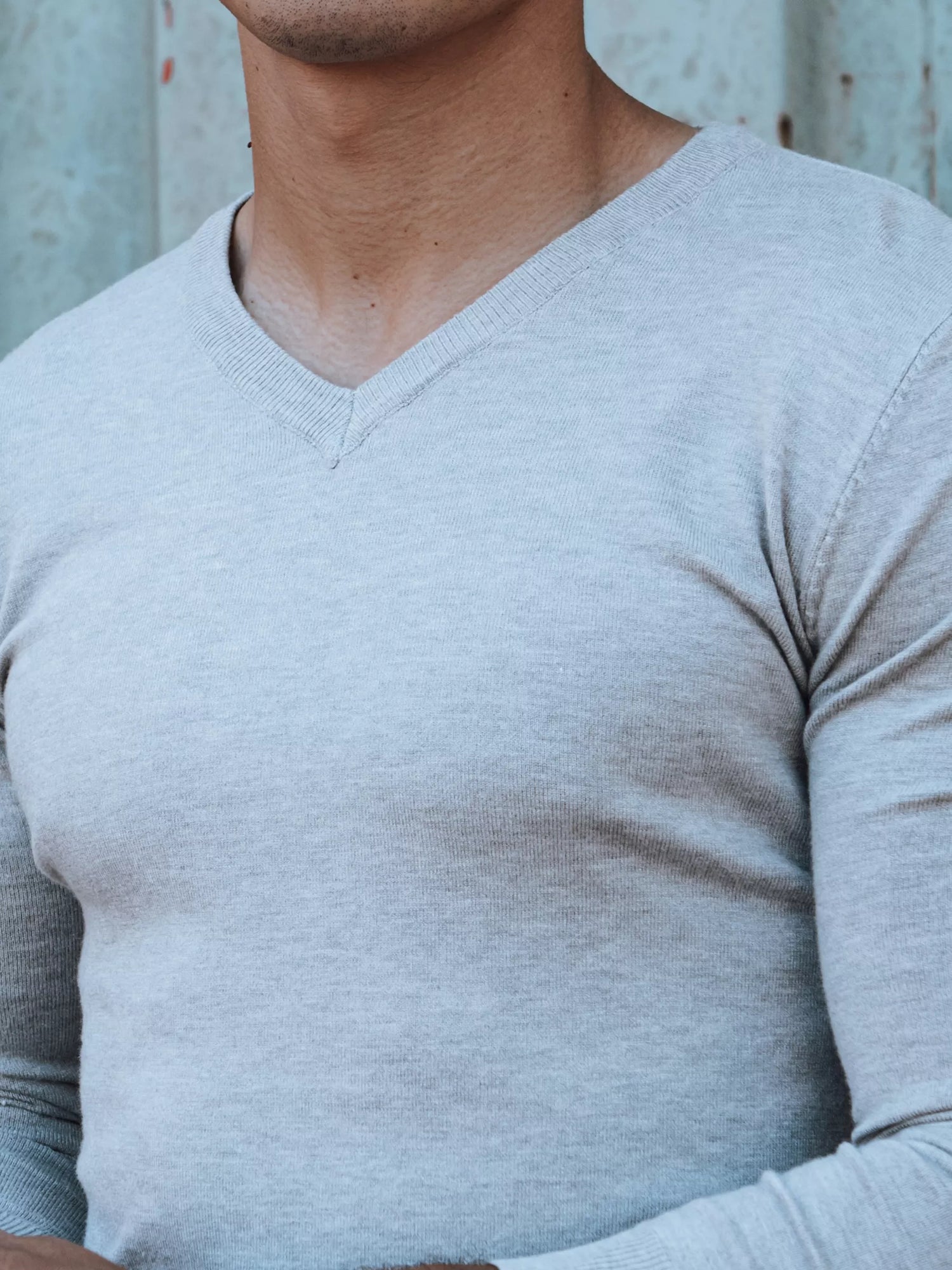 Light gray men's sweater Henri