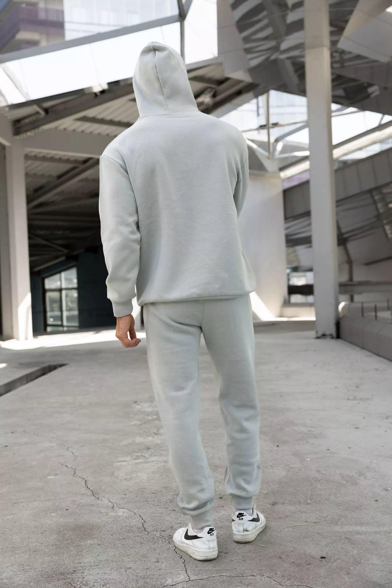 Light Grey Men's Hoodie Set Agero
