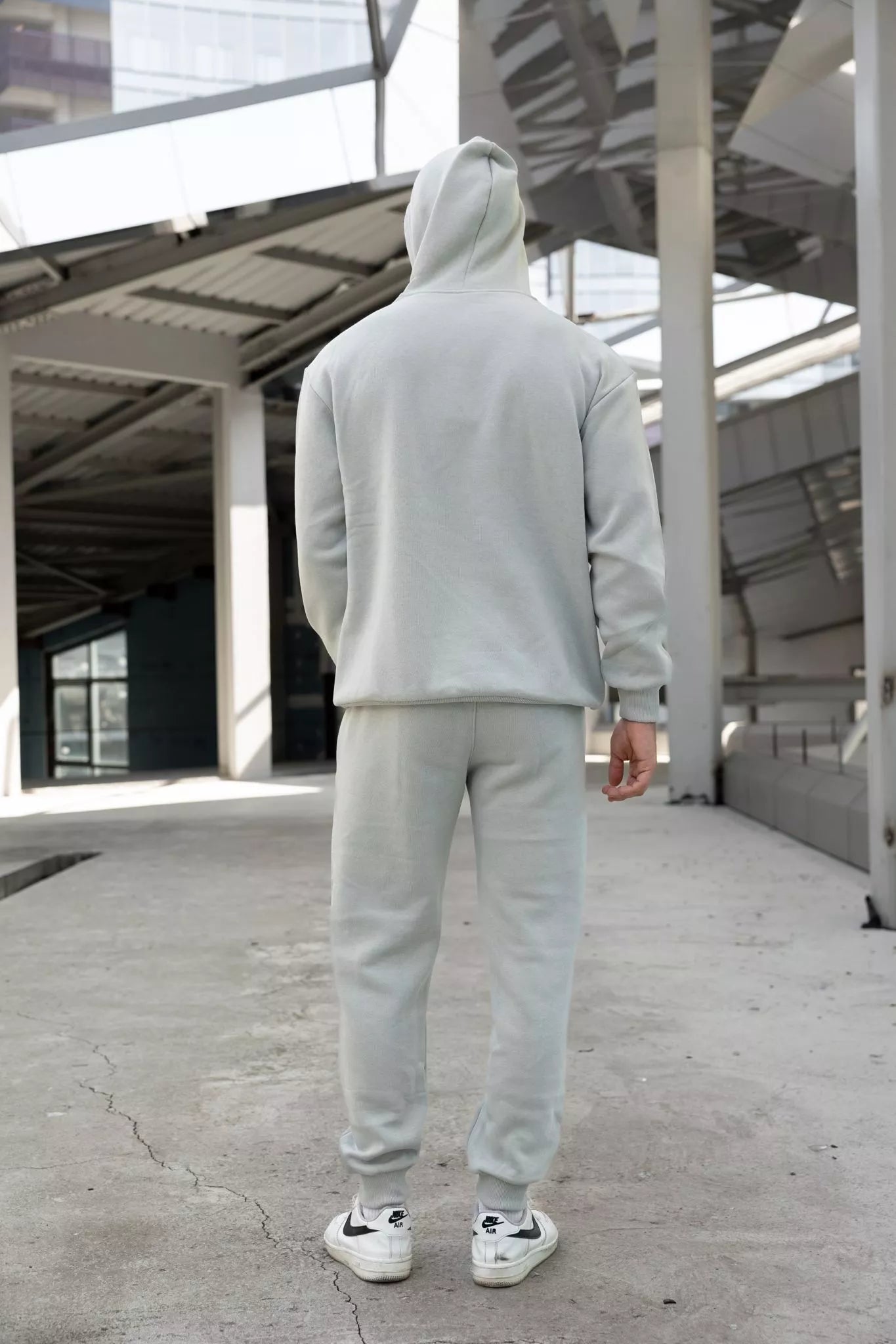 Light Grey Men's Hoodie Set Agero