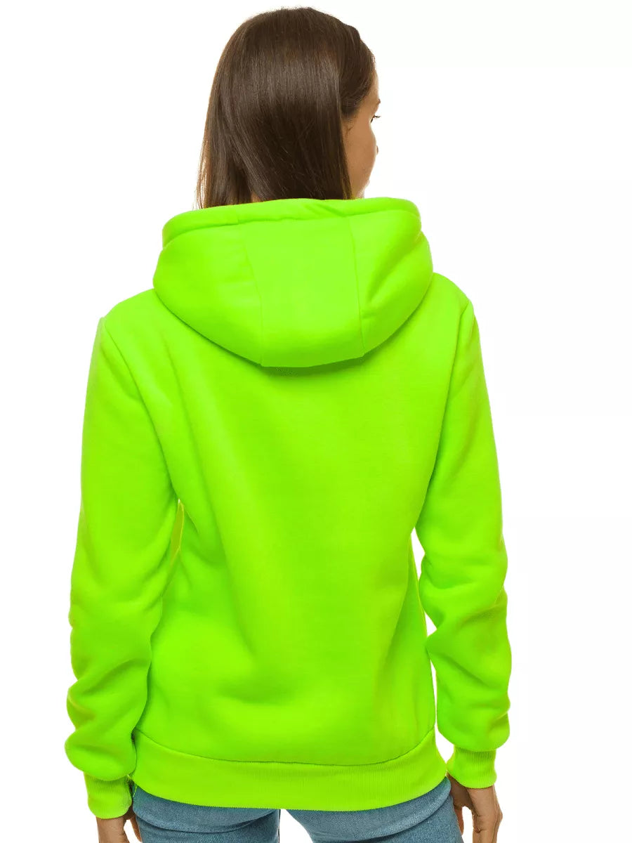Light green women's sweatshirt with a hood Molin